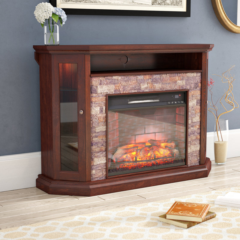 Alcott Hill Meuble télé avec foyer